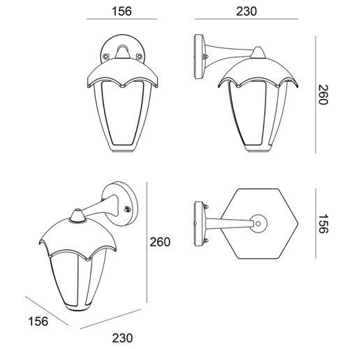 Уличный настенный светильник Arte Lamp Henry A1661AL-1BK