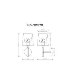 Бра Arte Lamp RODOS A2589AP-1SS