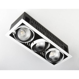 Встраиваемый светодиодный светильник Ambrella Light Cardano T813 BK/CH 3*12W 4200K