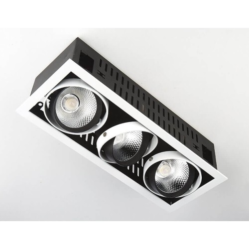 Встраиваемый светодиодный светильник Ambrella Light Cardano T813 BK/CH 3*12W 4200K