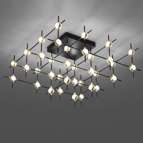 Потолочная люстра DeLight Collection Molecular MX18001067-36A black/gold