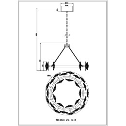 Подвесная люстра Wertmark Pamela WE160.27.303