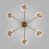 Люстра на штанге Eurosvet Spritz 70217/6 латунь Smart a064749