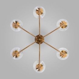 Люстра на штанге Eurosvet Spritz 70217/6 латунь Smart a064749