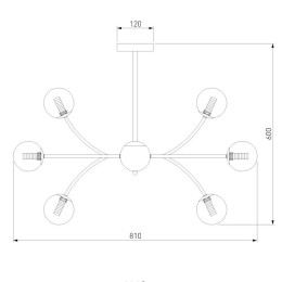 Люстра на штанге Eurosvet Astro 30179 хром