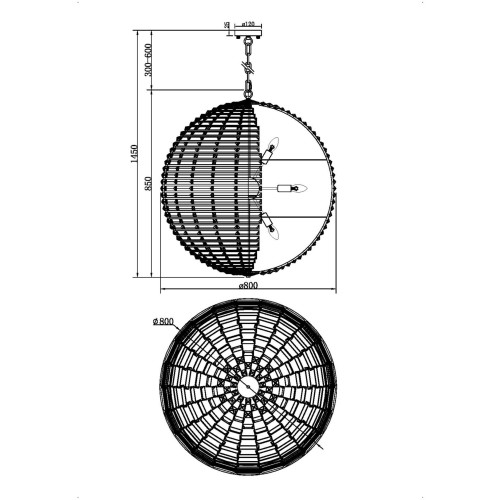 Подвесной светильник Maytoni Palla MOD092PL-12CH