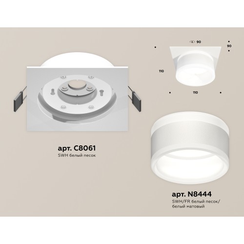 Встраиваемый светильник Ambrella Light Techno Spot XC8061019 (C8061, N8444)