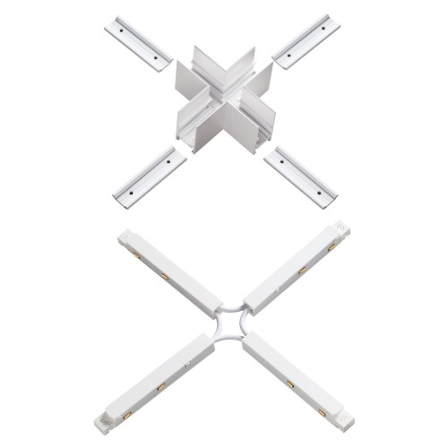 Соединитель с токопроводом для шинопровода Х-образный Novotech Flum 135127