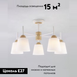 Потолочная люстра Eurosvet Fresco 70085/5 белый