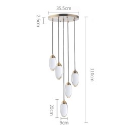 Каскадная люстра DeLight Collection Celestial MT8848-5H brass