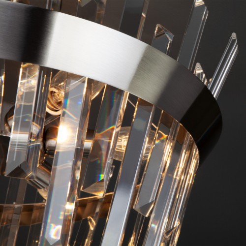 Люстра на штанге Eurosvet 10111/5 сатин-никель/прозрачный хрусталь Strotskis Smart a047848