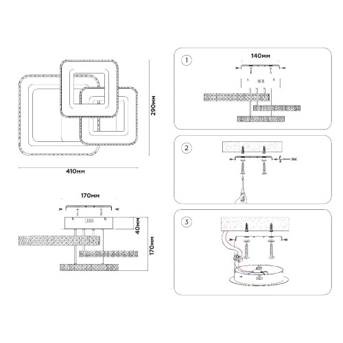 Потолочная люстра Ambrella Light Acrylica Original FA8877