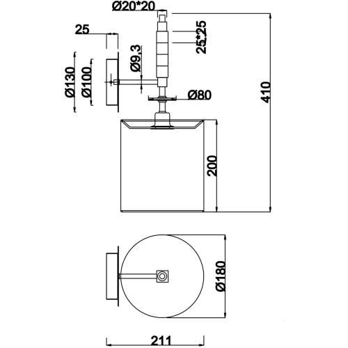 Бра Maytoni Torony MOD066WL-01CH