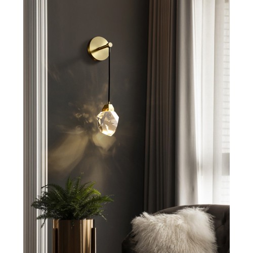 Бра DeLight Collection Crystal rock II 9701W brass