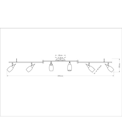Трековая система Arte Lamp A4590PL-6SS