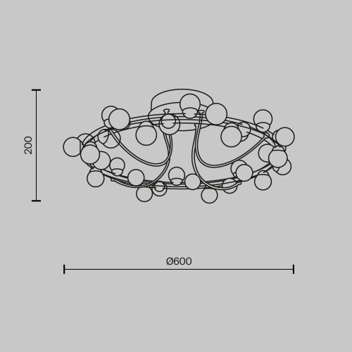Потолочная люстра  Maytoni Tessara MOD081CL-L36G3K
