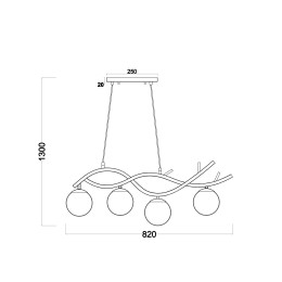 Подвесной светильник Freya Rosella FR8014PL-04BS