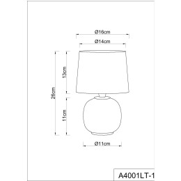 Настольная лампа Arte Lamp Merga A4001LT-1CC
