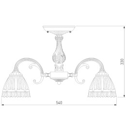 Люстра на штанге Eurosvet 60107/5 античная бронза