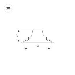 Встраиваемый светильник Arlight IM-Storm-R145-15W Day4000-MIX 032432
