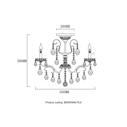 Люстры на штанге Crystal Lux MONTANA PL9