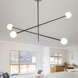 Люстра на штанге Delight Collection Bistro Globe 9389P/4 black/gold