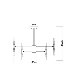 Люстра на штанге Arte Lamp Ramona A7410PL-24CC