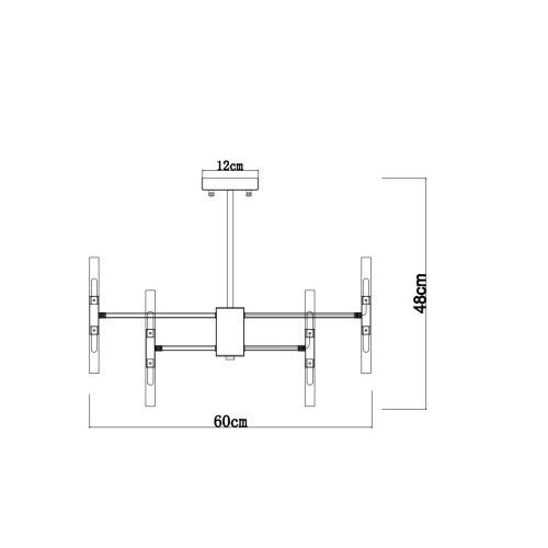Люстра на штанге Arte Lamp Ramona A7410PL-24CC