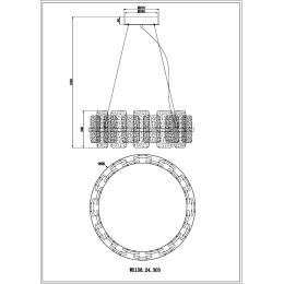 Подвесная люстра Wertmark Nelly WE158.24.303