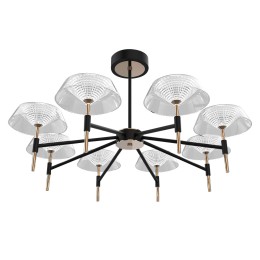 Люстра на штанге DeLight Collection MD21001018-8A black/gold