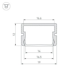 Алюминиевый профиль Arlight SILER-3000 ANOD 045498