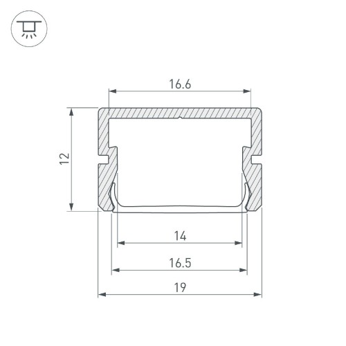 Алюминиевый профиль Arlight SILER-3000 ANOD 045498