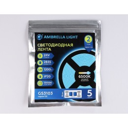 Светодиодная лента Ambrella Light LED Strip 24В 2835 10Вт/м 6500K 5м IP20 GS3103