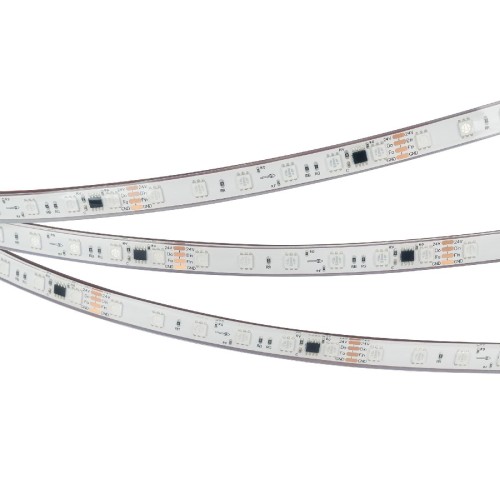 Светодиодная герметичная лента Arlight SPI-PFS-B60-12mm 24V RGB-PX6-BPT (12 W/m, IP68, 5060, 5m) 039602