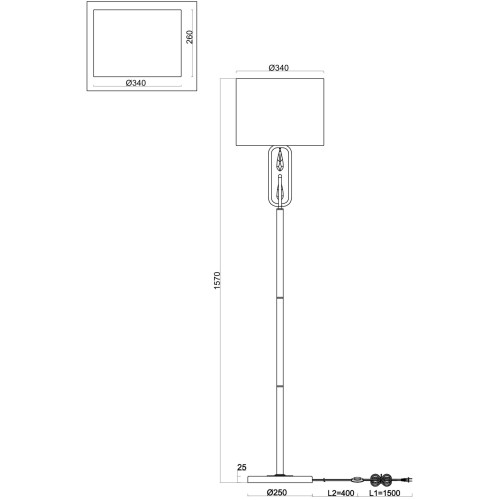 Торшер Freya Riverside FR1007FL-01BS