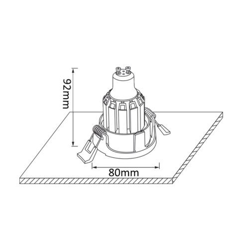 Встраиваемый светильник Crystal Lux CLT 002С1 BL