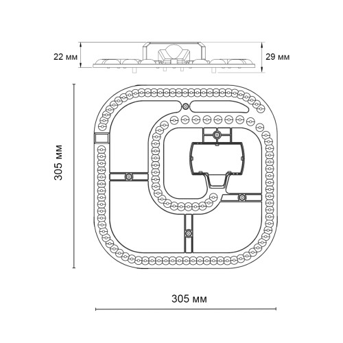 Светодиодный модуль Novotech 230В 72Вт 3000/6300Вт 357780