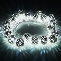 Светодиодная нить Eurosvet 400-003 хром/белый с эффектом мерцания 2,8м IP20