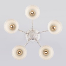 Люстра на штанге Eurosvet 60107/5 белый с золотом