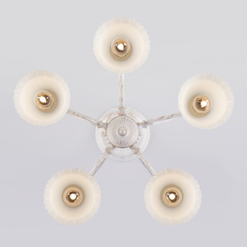 Люстра на штанге Eurosvet 60107/5 белый с золотом