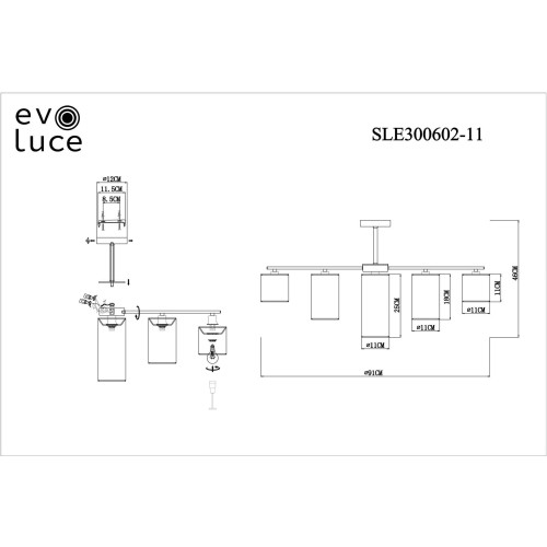 Люстра на штанге ST Luce Essenza SLE300602-11