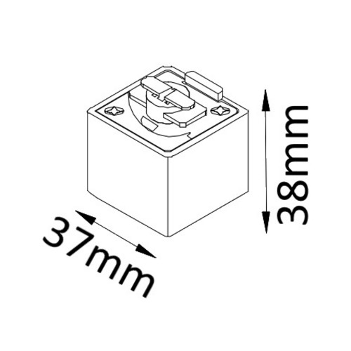 Адаптер для однофазного шинопровода Crystal Lux CLT 0.212 CLT 0.212 03 BL