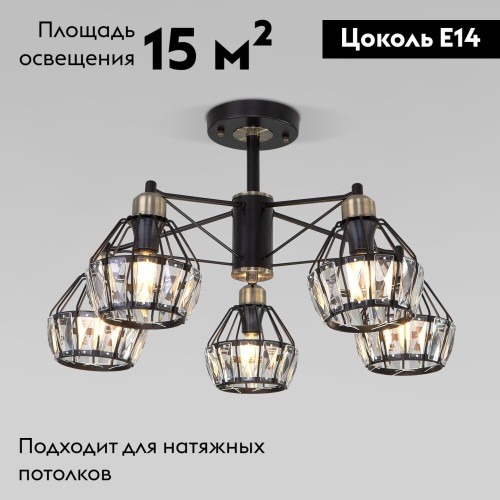 Потолочная люстра Eurosvet Lord 70075/5 черный