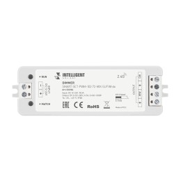 Диммер Arlight SMART-SET-PWM-102-72-MIX-SUF White 12-24V, 2x5A, ПДУ RING 10кн, 2.4G 036184
