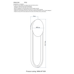 Настенный светильник Crystal Lux NINA AP18W LED BRASS