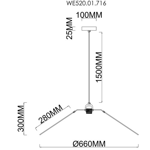 Подвесной светильник Wertmark Palma WE520.01.716