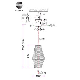 Подвесной светильник ST Luce Rexite SL1001.203.01