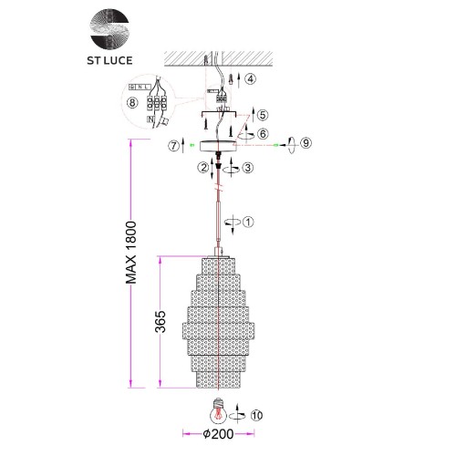 Подвесной светильник ST Luce Rexite SL1001.203.01