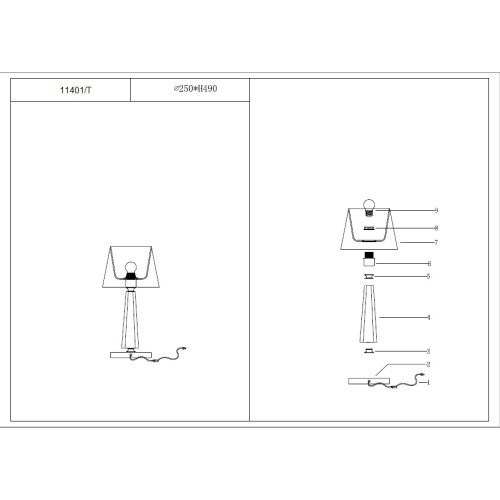 Настольная лампа Newport 11401/T М0061838