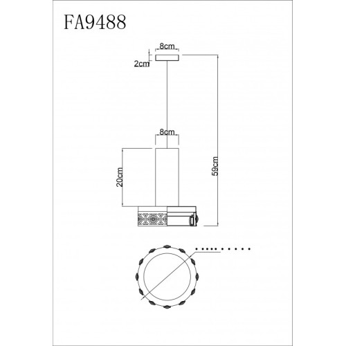 Подвесной светильник Ambrella Light Acrylica FA9488